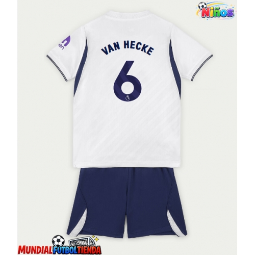 Camiseta Tottenham Hotspur Jan Paul van Hecke #6 Primera Equipación Replica 2026-27 para niños mangas cortas (+ Pantalones cortos)